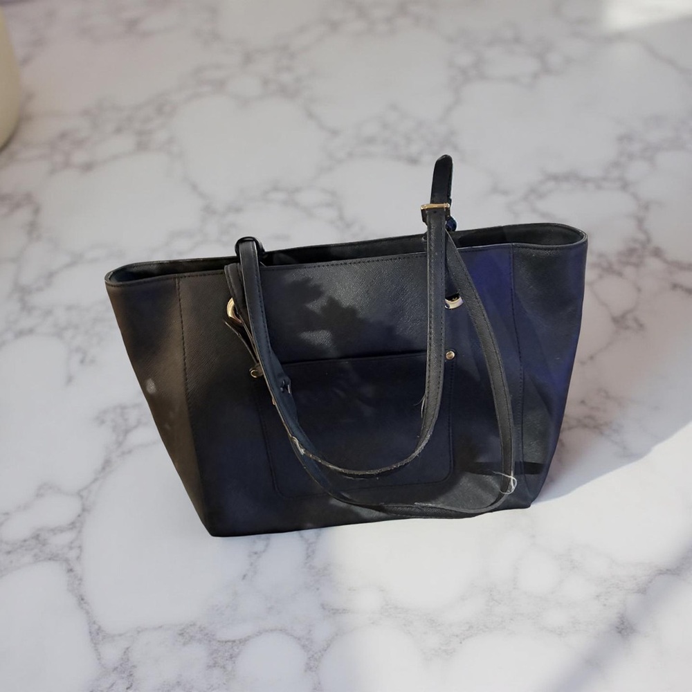 Michael Kors Black Tote with Gold Accents - Picture 3 of 4